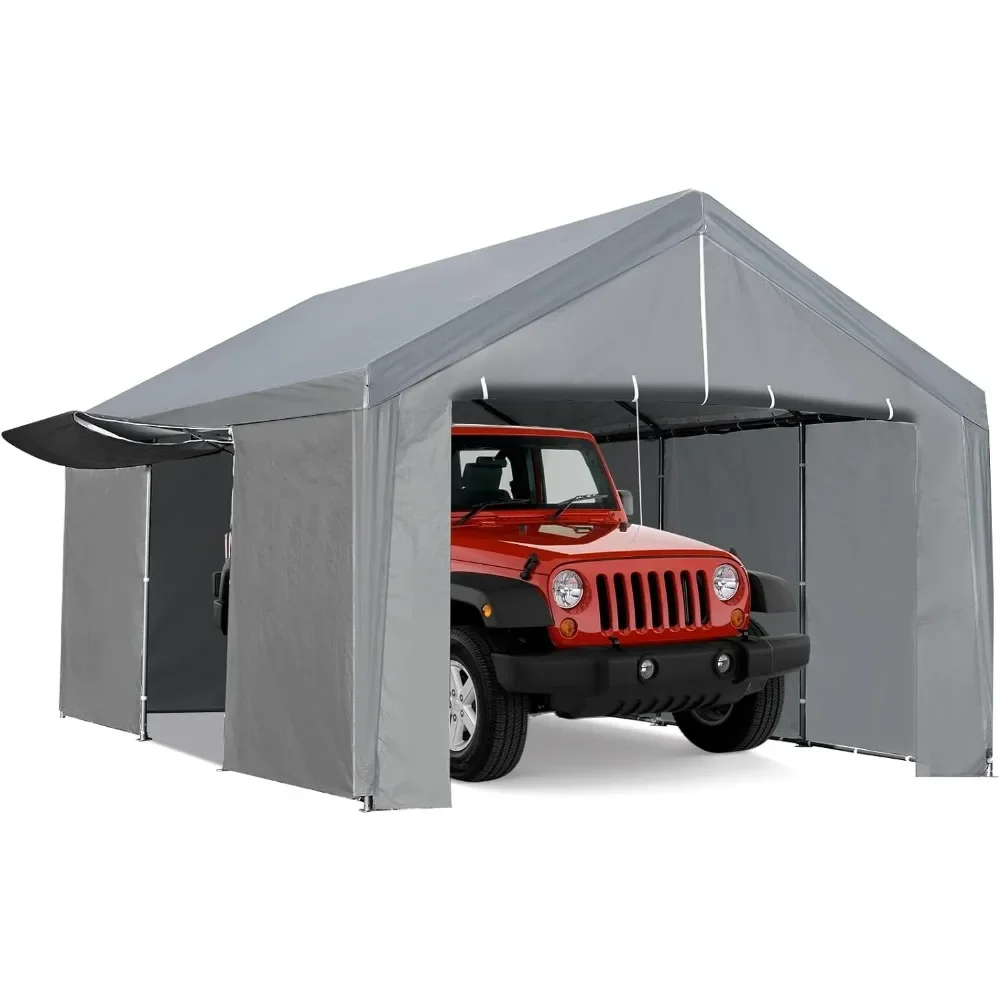 

Навес Carport 13x20 для тяжелых условий эксплуатации, автомобильная палатка со съемными боковыми стенками и дверями, для внедорожников, лодок и грузовиков, гараж-карспорт