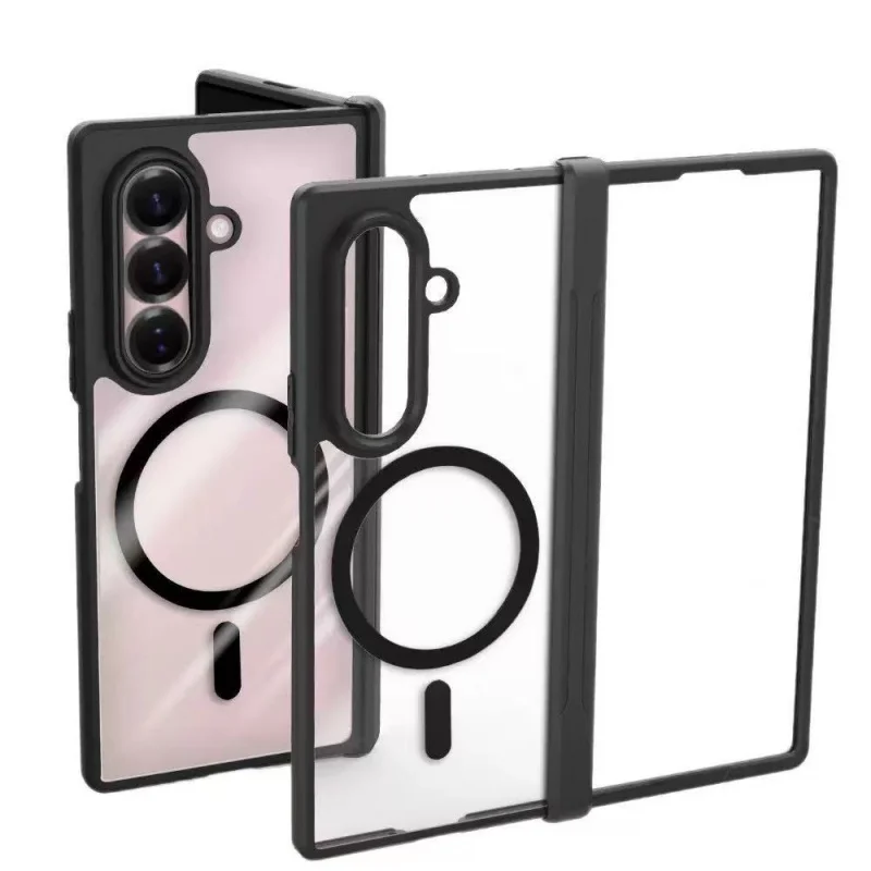 Matte Transparent Magnetic For Magsafe Case For Samsung Galaxy Z Fold 8 Ultra Fold 7 6 5 4 Hinge Folding Protection Fold6 Flod5