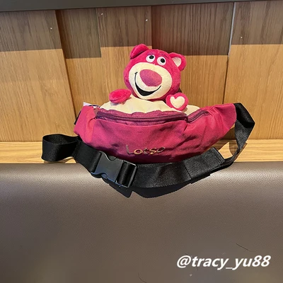 Disney Donald Ente Lotso Bär Aliens C54671 Anime Brust Taschen Cartoon Schulter Taille Tasche Casual Tote Lagerung Unisex Geschenk