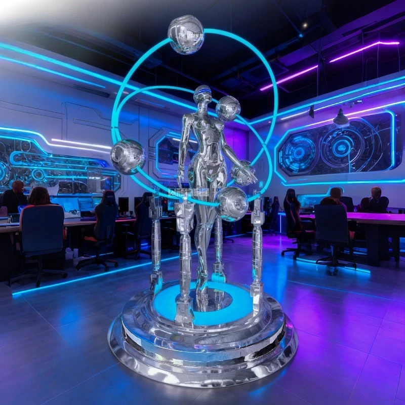 Mecha empty mountain base floor ornament modern art decoration KTV club high-end decoration