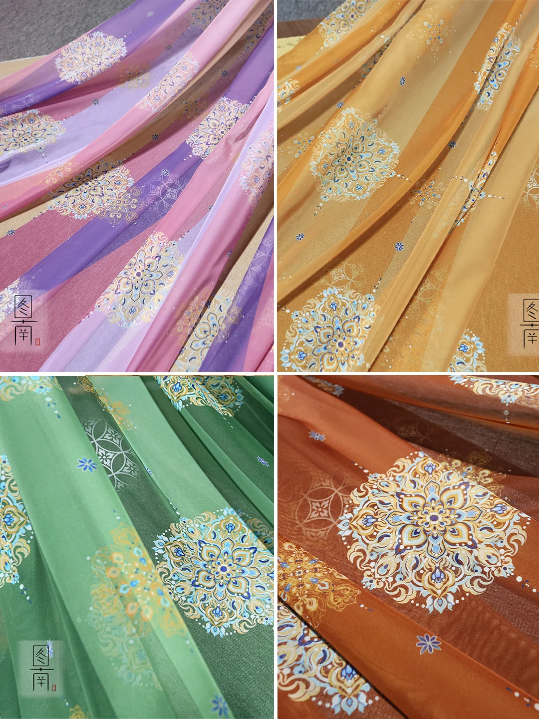 Tuanhua Printed Fabric Hanfu Ancient Style Robe Skirt Children's Skirt Fabric Clothing Designer DIY