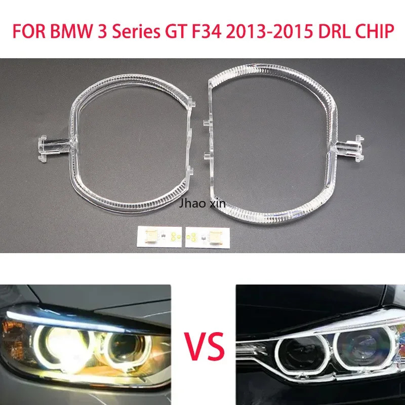 FOR BMW 3 Series GT F34 2013-2015 Car Headlights DRL Light Strips Angel Eyes Chip Ballast Module Illumination Repair Accessories