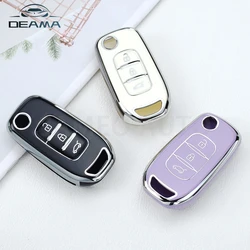 TPU Car Flip Key Case Cover for Renault Kadjar Captur Megane Sandero Stepway Logan Clio 5 Arkana 2020 2021 Protector Shell Fob