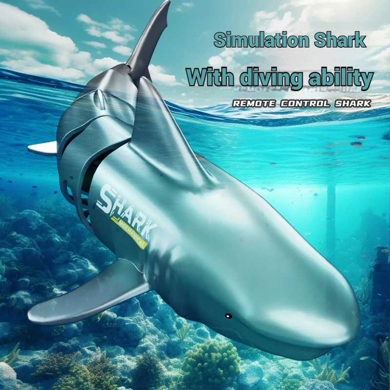 Remote Controlled Diving Shark Toy Boat Mini High Simulation Shark Summer Children\'s Electric Swimming Pool Toy Gift