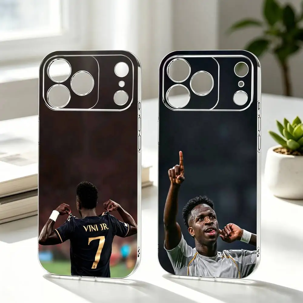 

Vinicius-S J-Junior-R Football 7 Phone Case For iPhone 17 16 15 14 13 12 11 Mini Pro Max Plus Transparent Cover