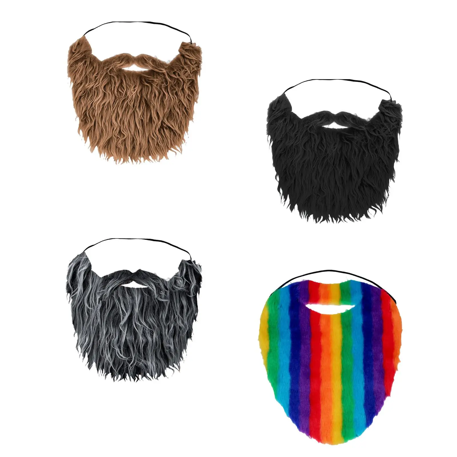 Halloween Beard Multipurpose Fake Mustache for Man Male Party Costume Masquerade