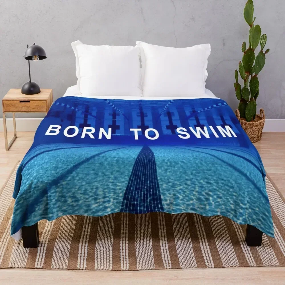 

Swimming Inspirational Quote Throw Blanket Ultra Soft Flannel Fleece Blanket for All Seasons