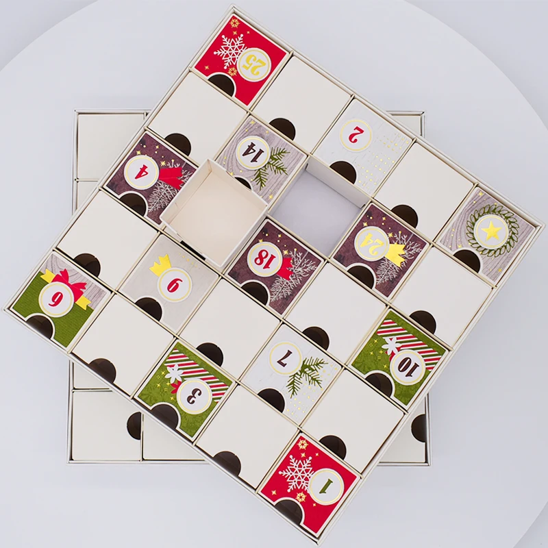 Customization.Customization.Recycle Decorative Cardboard Paper Gift Box Customized Beauty Advent Calendars for Christmas