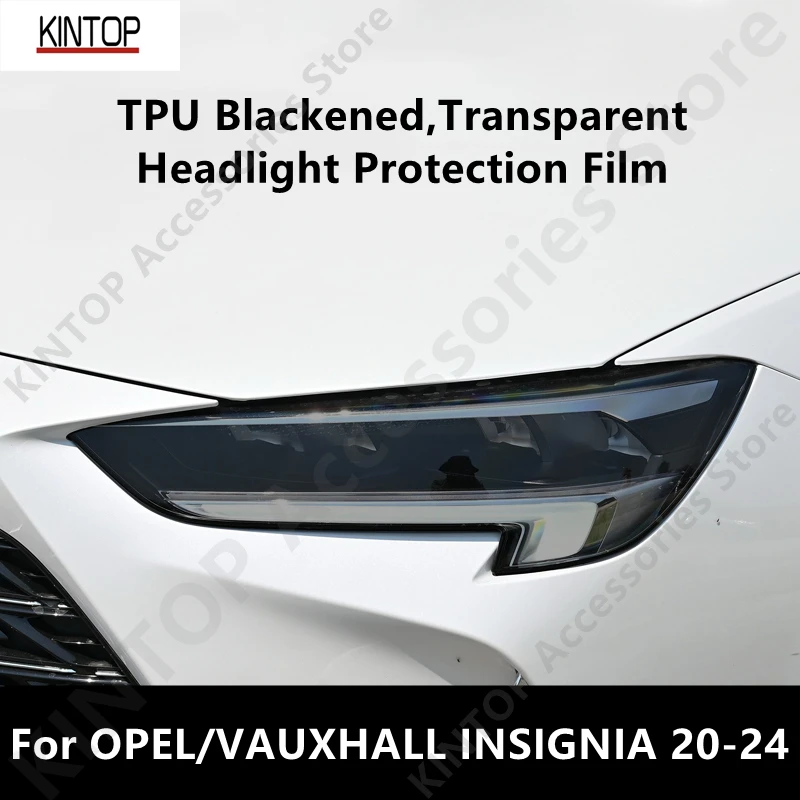 

For OPEL/VAUXHALL INSIGNIA 20-24 TPU Transparent Blackened Headlight Protective Film, Headlight Protection,Film Modification