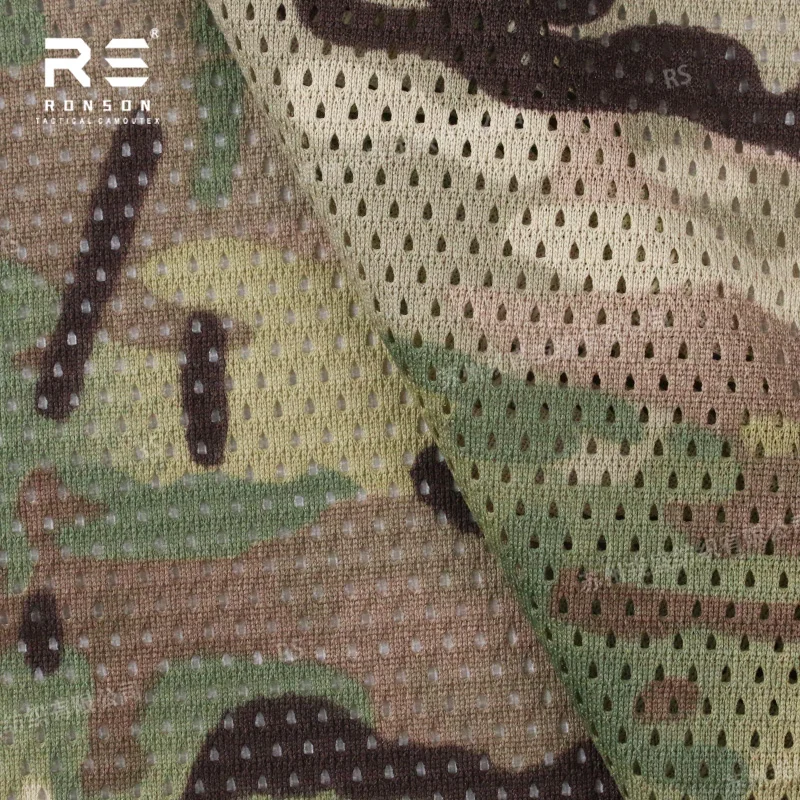 Mesh fabric 120gsm MC IRR camo fabric tactical tricot fabric mesh for printed