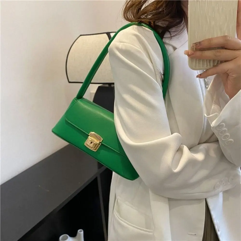 

Simple Vintage French Stick Bag Handbag Large Capacity PU Leather Shoulder Bag Fashion French Style Underarm Bag Girls