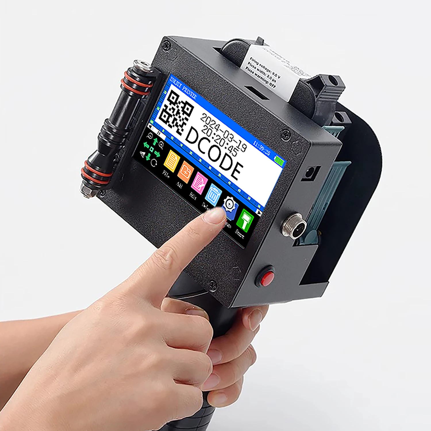 Imagem -05 - Dcode Portátil Impressora Térmica Inkjet Handheld qr Barcode Printer Número do Lote Data de Validade do Logotipo Tij Coding Machine 530plus 50 mm