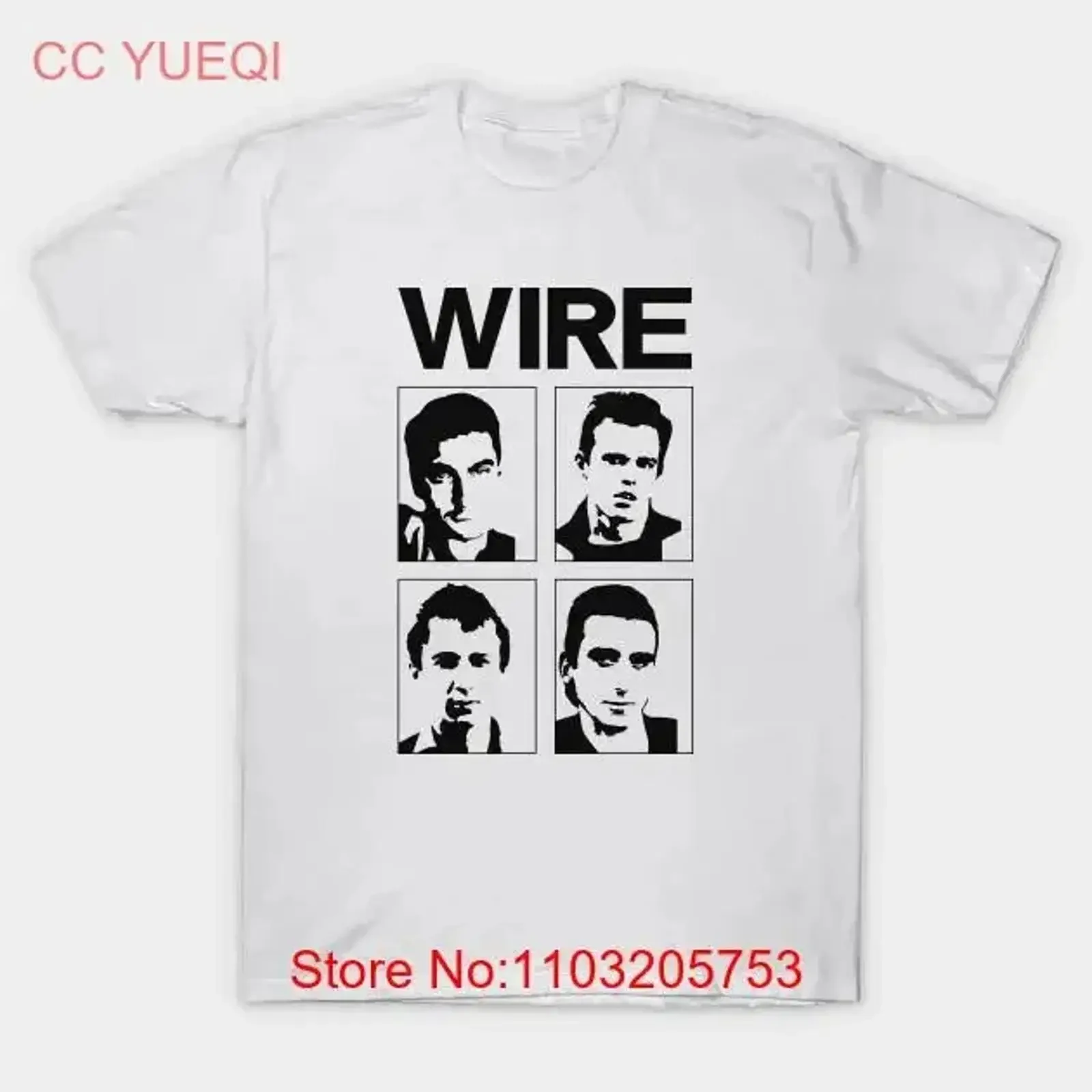 

NEW Wire Band Member For Fan White All Size S 5XL T Shirt SS17 vintage Washed Stretched designer clothes Versatile Soft
