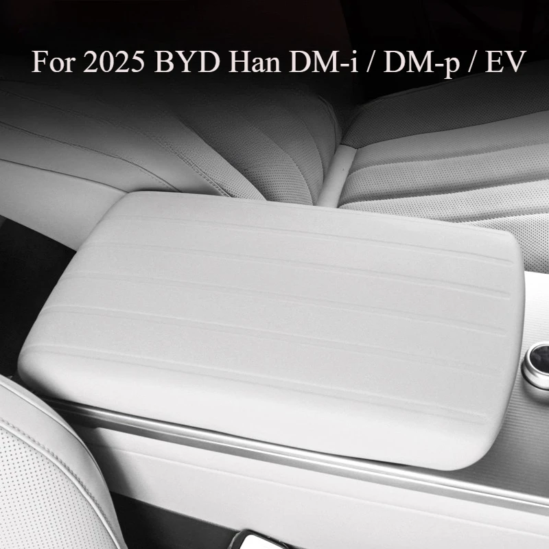 For 2025 BYD Han DM-i / DM-p / EV Center Console Cover, Premium Soft-Touch Silicone Armrest Protector Pad | Spill-Resistant