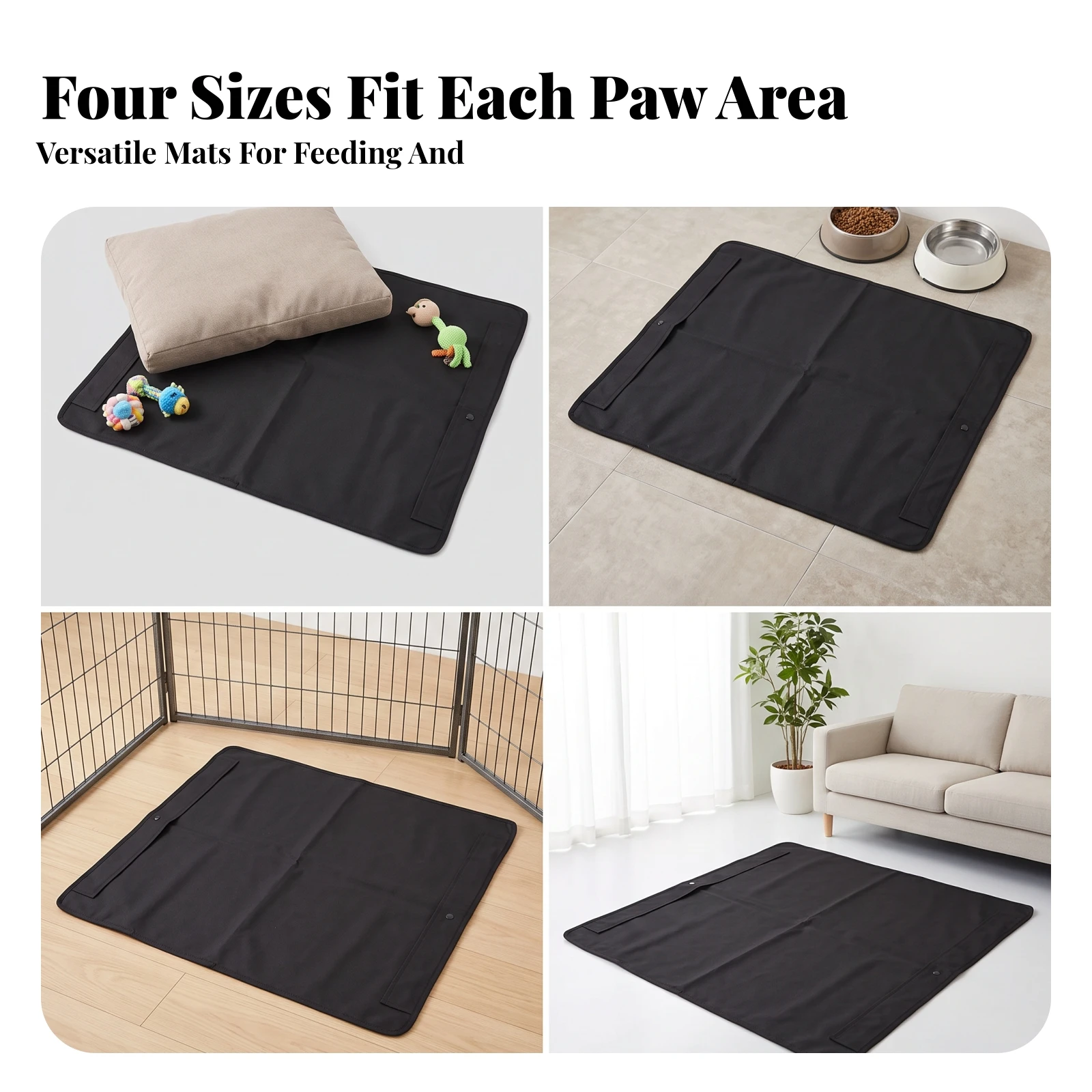 Dog Urine Pad Mat Reusable Dog Pad with Fastening Tabs Washable Training Mat Quick Drying Multi Use for Pets