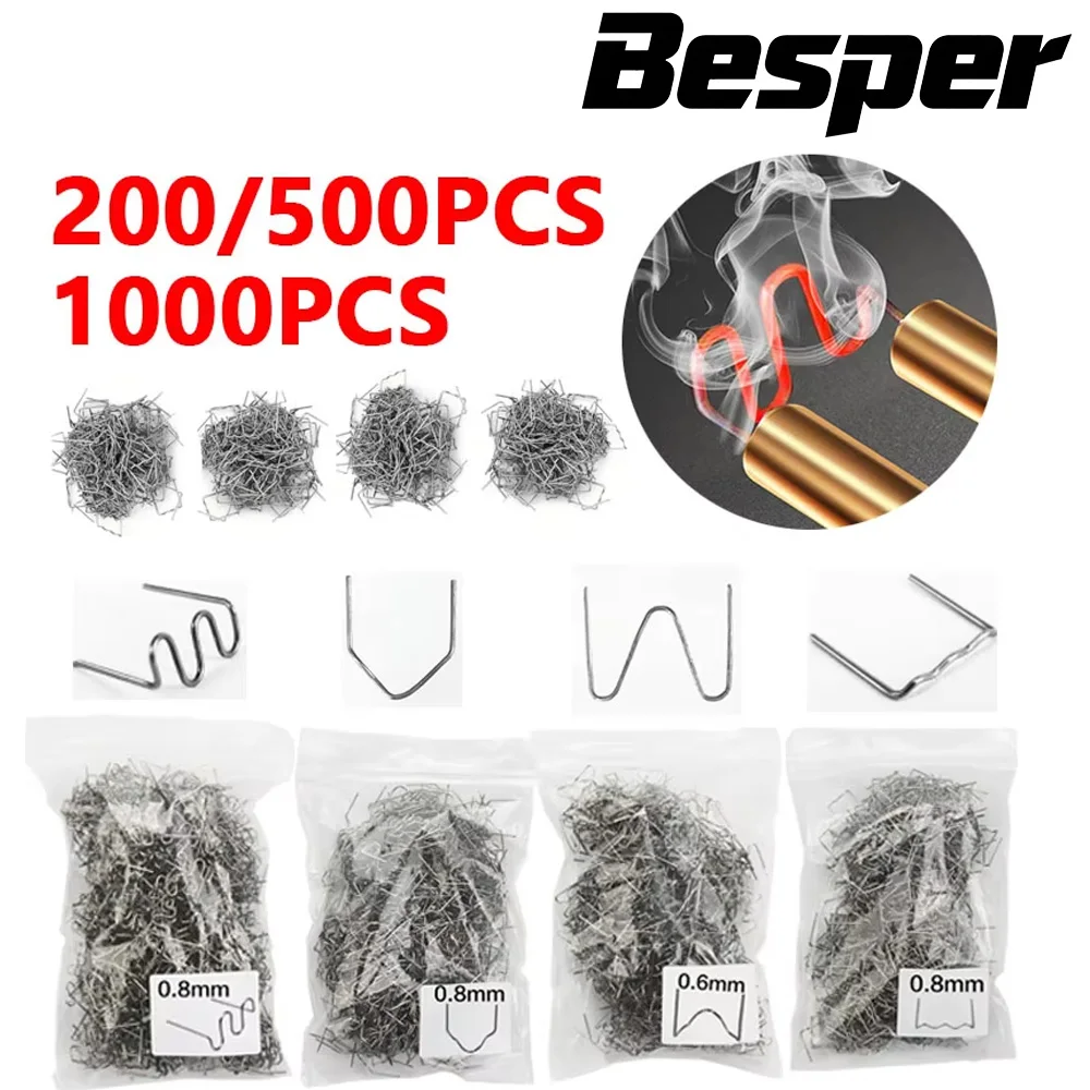 Heißer Hefter Heftklammern 200/500/1000PCS Schweißen Pistole Nägel Reparatur Auto Stoßstange Schweißen Kunststoff Maschine Zubehör teile Werkzeuge Kit