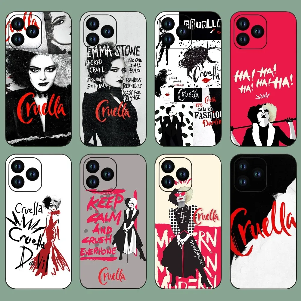 Disney Film Cruella Phone Case For iPhone 11 12 13 14 15 Mini Pro XS Max X S Plus XR Shell