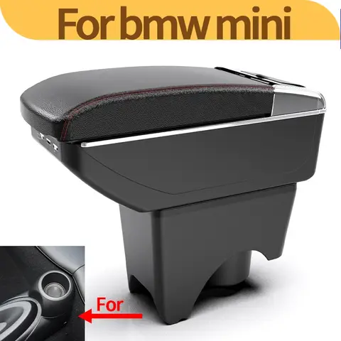 BMW 미니 컨트리맨 클럽맨 쿠퍼 쿠페 R50 R56 용 팔걸이 박스, 센트럴 스토어, 컨텐츠 컵 거치대 재떨이, 인테리어 자동차 스타일링