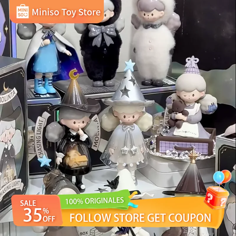 

Molinta Official Popcorn Doll Chasing Light Series 12th Gen Blind Box Figure Cute Girl Gift Decoration Collectible Anime Model