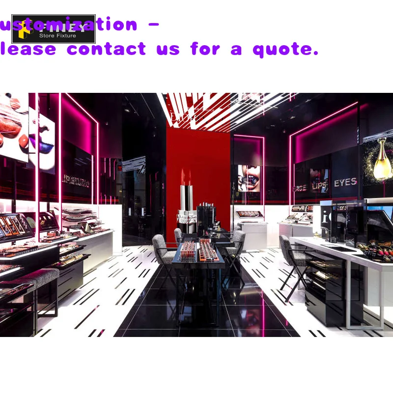 custom.Make up Store Interior Design Layout Display Cosmetics