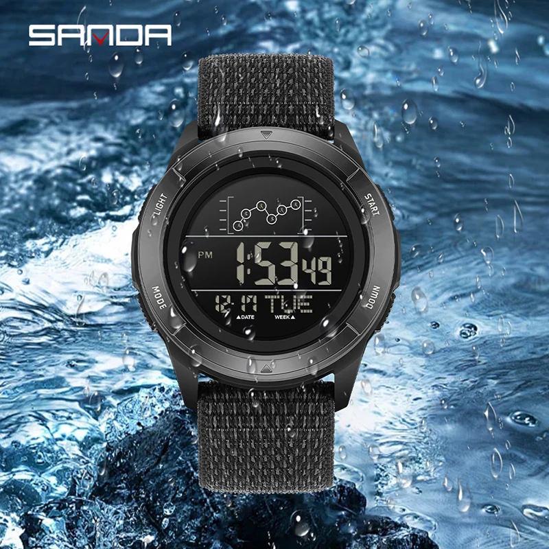 SANDA 2198 Single Monitor Male Student Electronic Watch