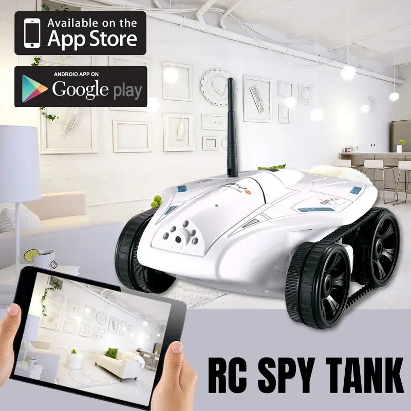 

Rc Tank Toys With 0.3mp Hd Camera Intelligent Wifi Fpv 50mins Battery Life Gravity Sensor Wi-fi Rc Tank Car Children's Toys Gift