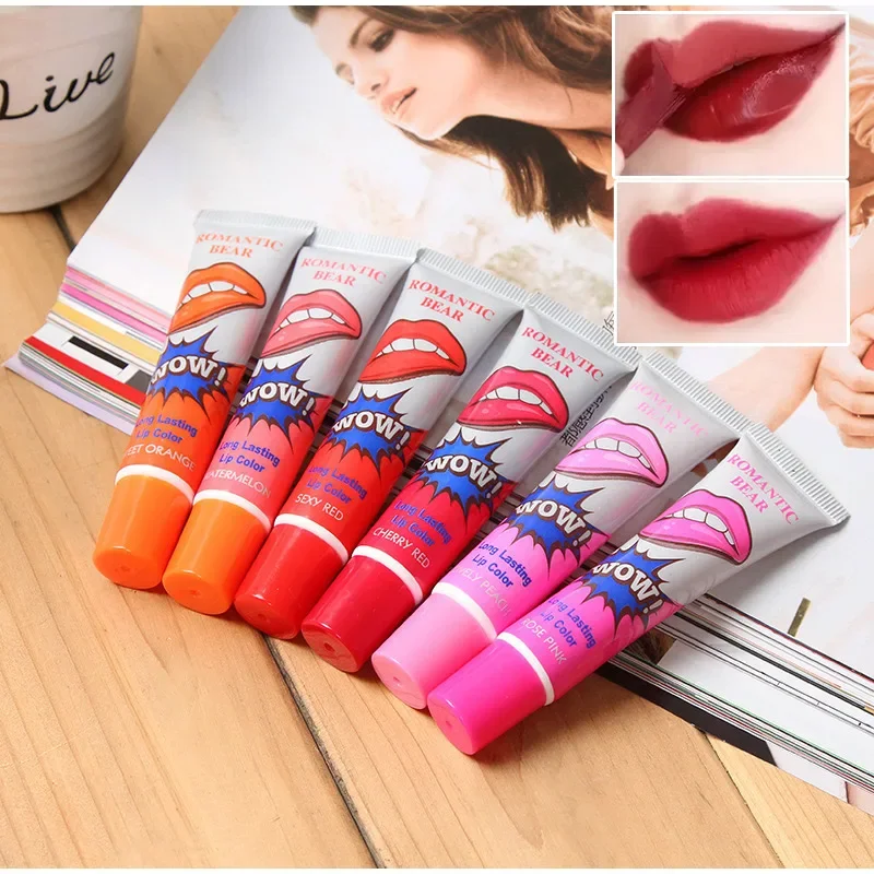 Amazing Long Lasting Sexy Tearing Lip Gloss Women 6-Color Waterproof Peel off Lip Gloss Mask Moisturizer Tear Pull Lip Tint