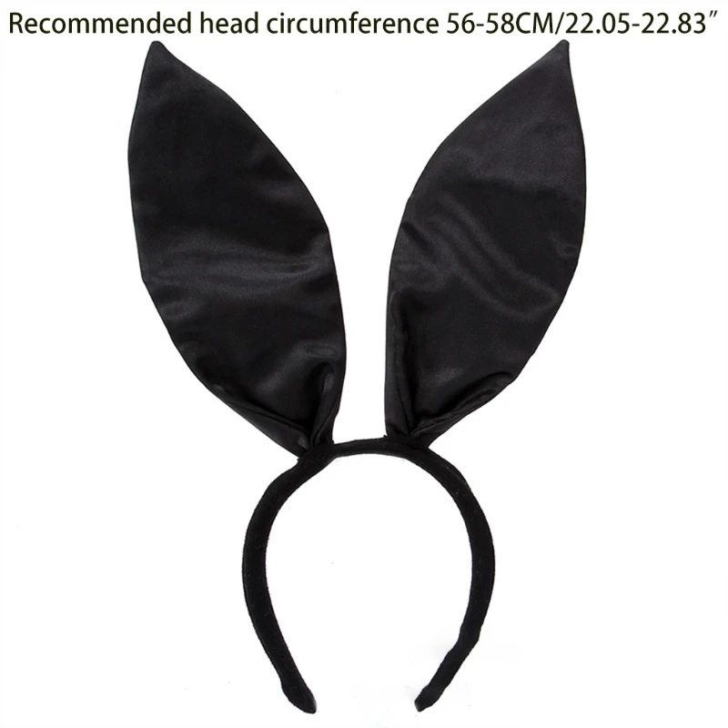 Diadema con orejas de conejo para fiesta de disfraces, accesorio para Mini Conejo, adecuado para cabeza, 56-58cm