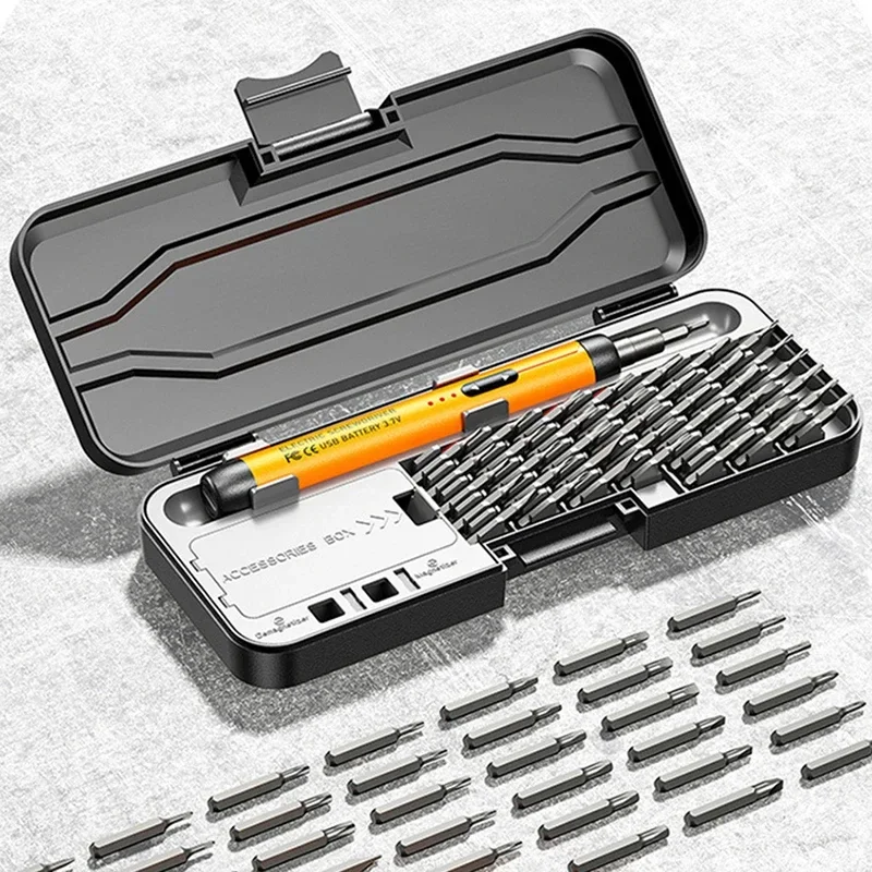 Electric Screwdriver Set Precision Power Tool Kit Rechargeable Wireless Mini Small Bits for Mobile Cell computer Repair CRV gallery 5