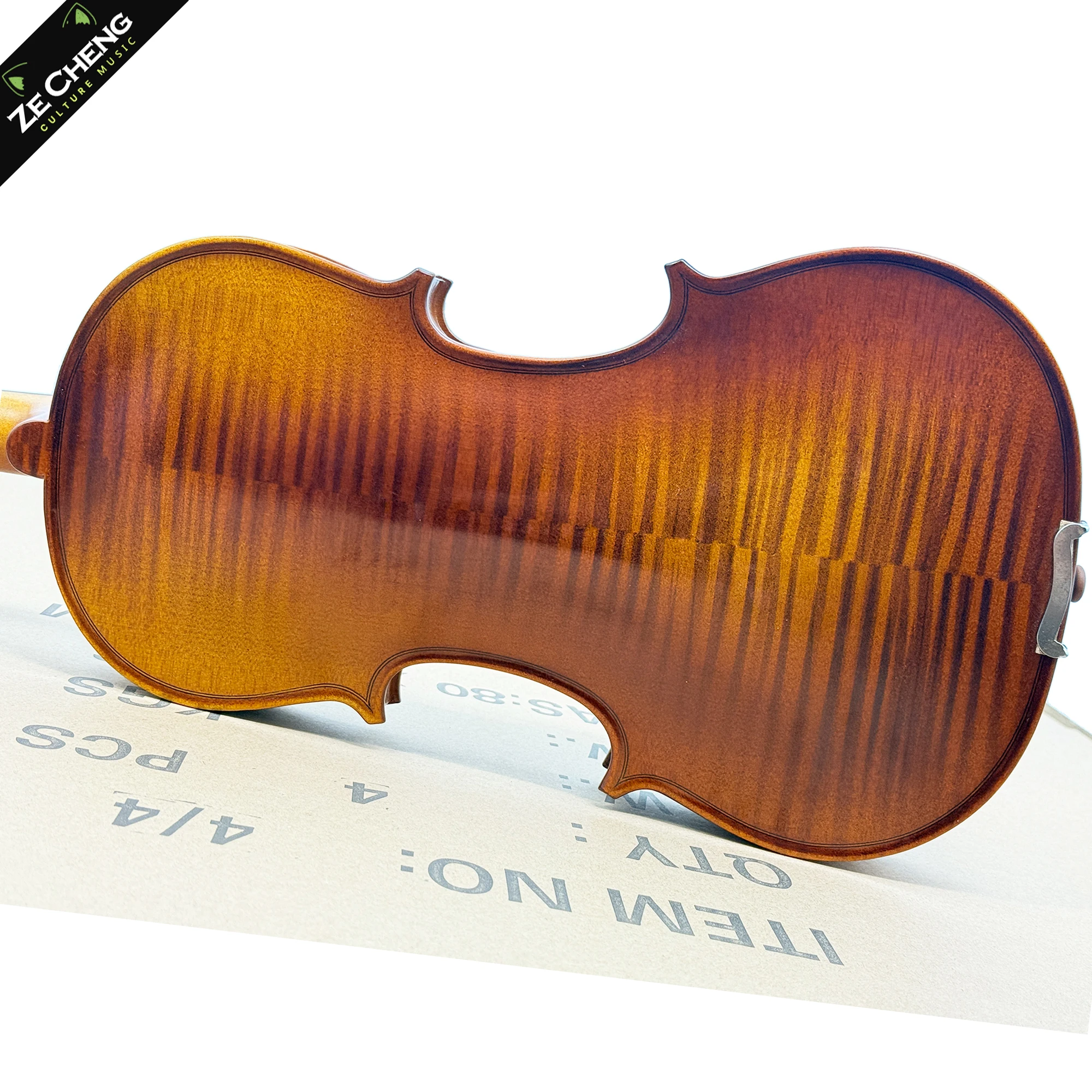 

Natural Stripesd Maple Violin 4/4 Handmade Antique Violin Jujube Accessories Suitable for Students with Hard Case, Shoulder Rest, Bow, Strings, Mute