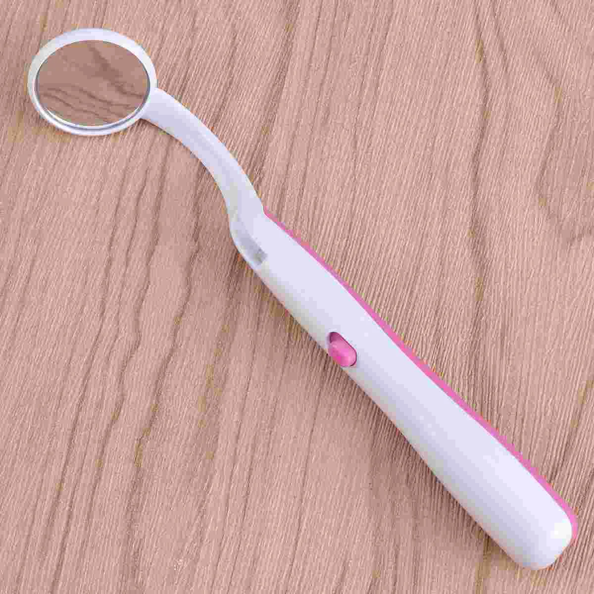 Mirror Mouth Tooth Inspection Mirror with Bright LED Light for Dental Care (Purple) Mouth mirror dental tool