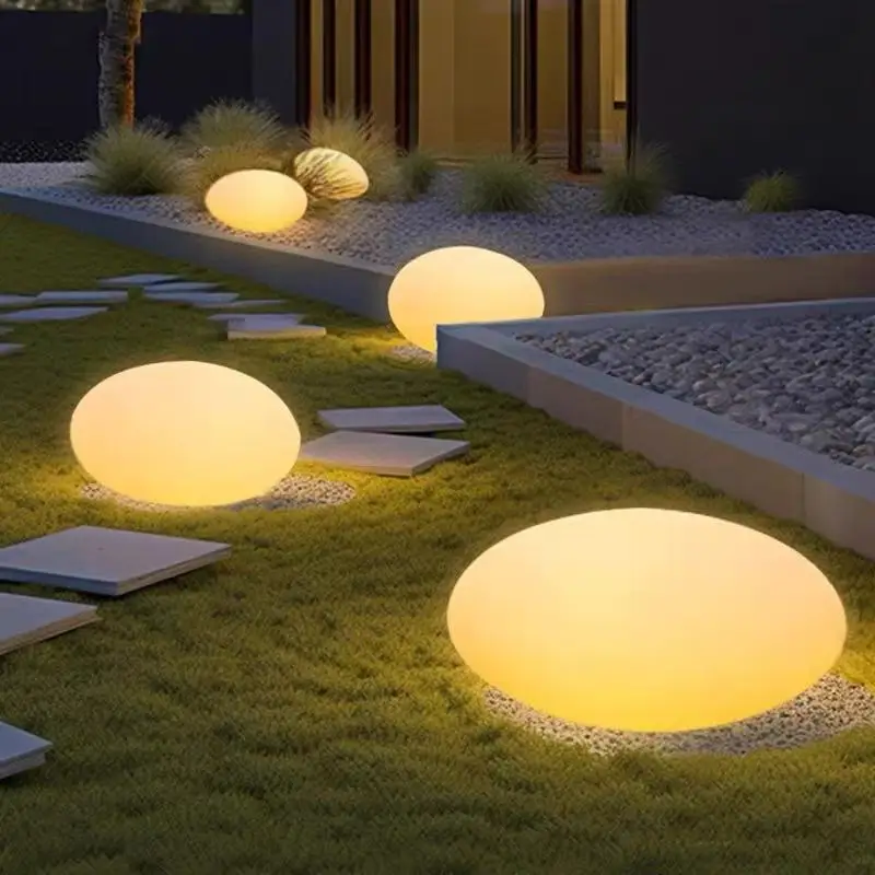 

Warm White Color LED Outdoor Solar Lights Pebble Design Solar Garden Lights Outdoor Solar Lamp Waterproof Path Lights for Lawn