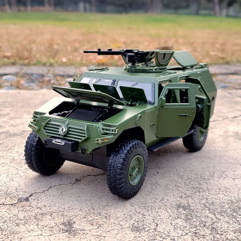 1:32 Dongfeng Warrior Peacekeeping Vehicle Diecast Military Model Toys With Pull Back Sound & Light For Kids Gifts