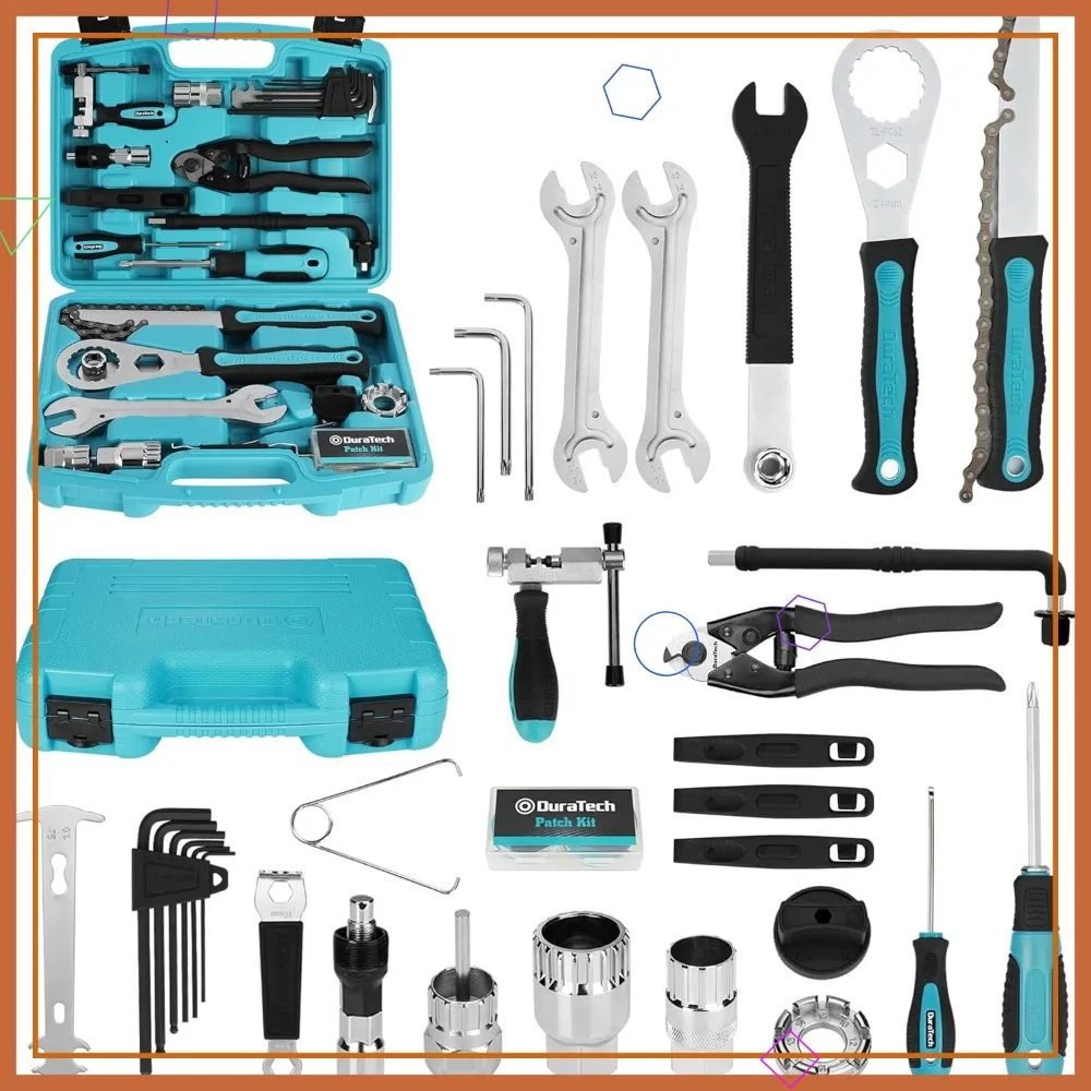 

Полный набор инструментов для ремонта велосипедов из 40 предметов с футляром для хранения горных и дорожных велосипедов — идеальный подарок