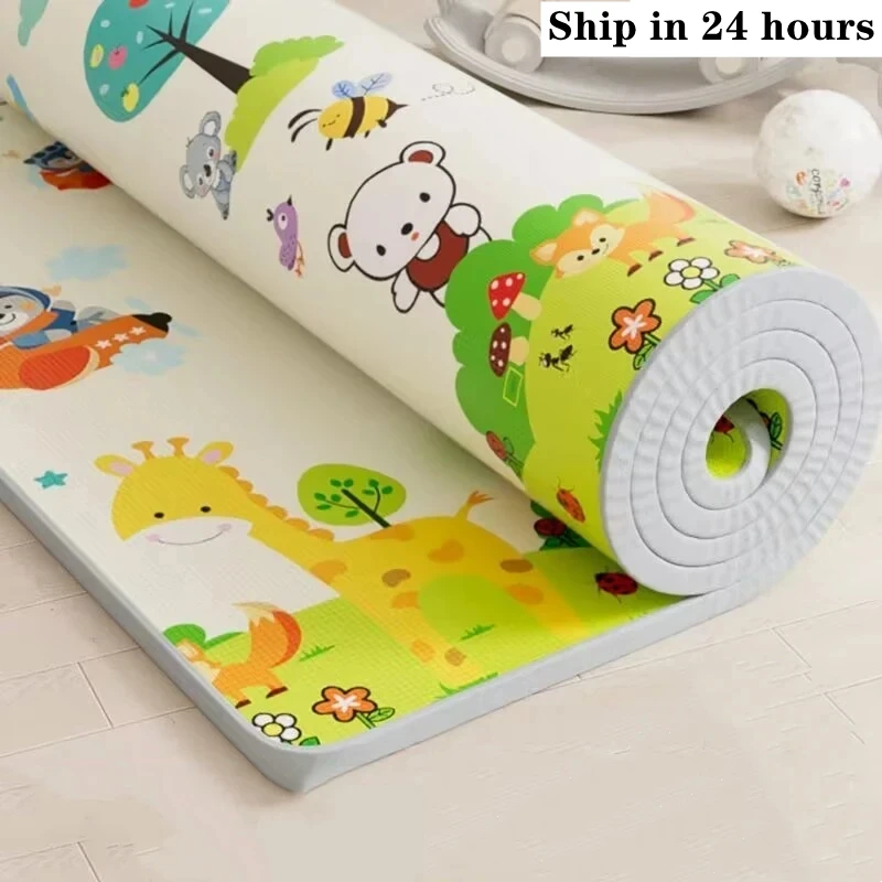 

Non-toxic Thick 1CM Baby Game Mat EPE Baby Activity Gym Baby Crawling Play Mats Folding Mat Carpet for Children's Safety Mat Rug