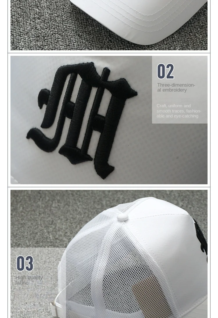 2024 Sommer Big Head Mesh Baseball Cap Mann im Freien große Sonnen kappen Overs ize Plus Size Trucker Hut 55-60cm 60-65cm – Detail 4