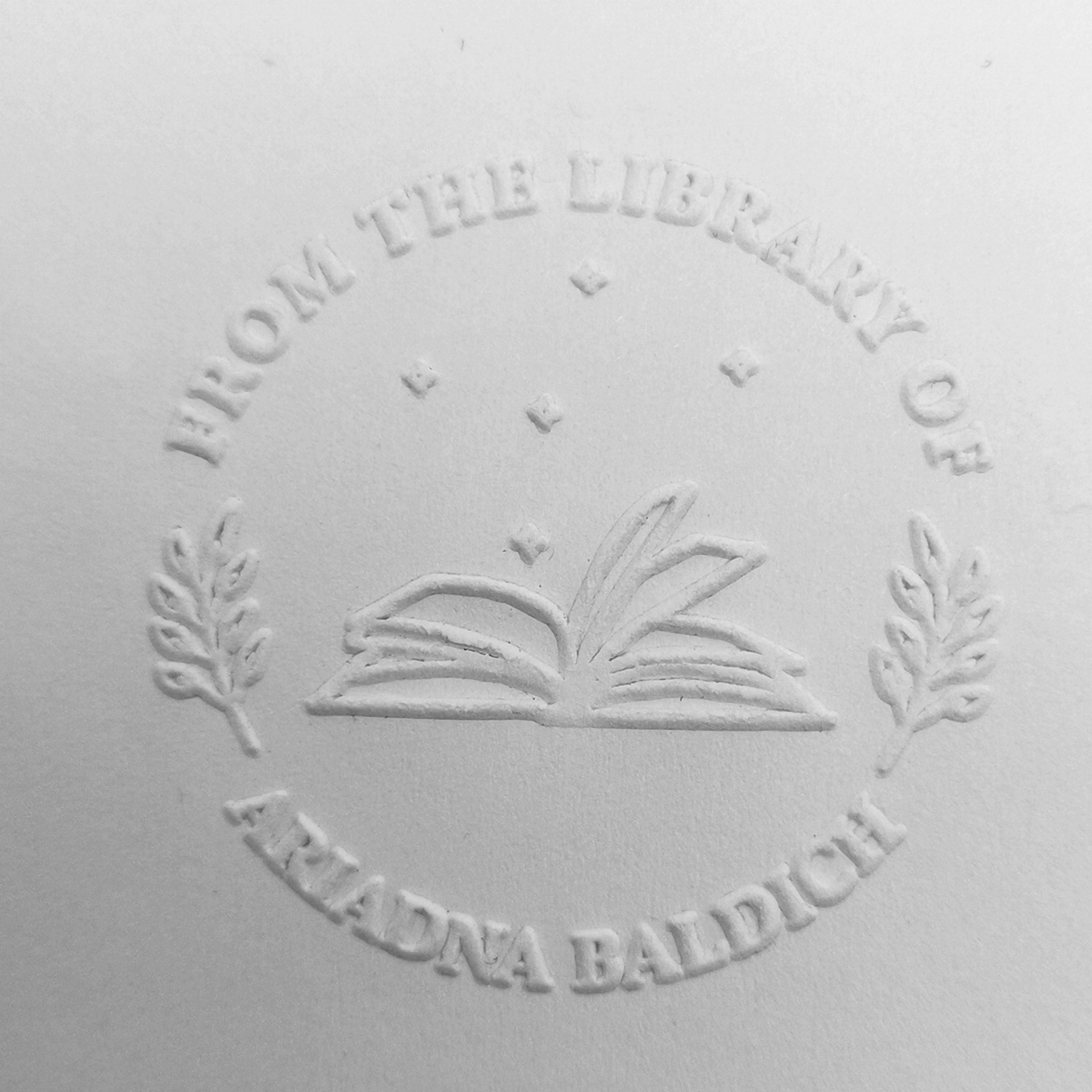 Personalized Book Embosser Your own Designs Ex Libris Custom Embosser Seal Stamp Personalized Customized 4cm From the library of