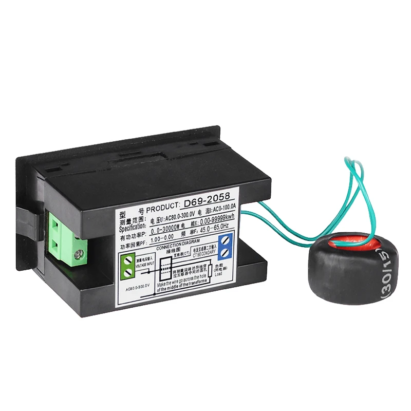 6 in1 Panel Meter lcd Voltmeter Ampere meter Multifunktions-Digital anzeige D69-2058 Energie leistungs messer