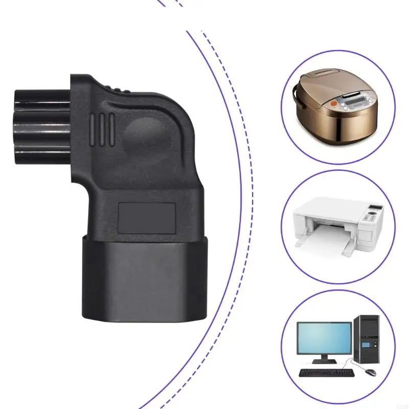 IEC320 C14 to C5 Left Power Plug C14 3 Pin Male To C15 Female Side Bend HX5E