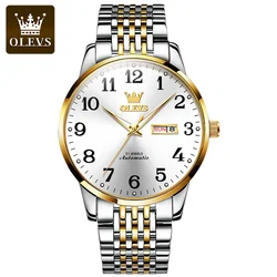 OLEVS Men's Wrist watch Original Luxury Watches for Man Waterproof Stainless Steel Elegant Automatic Mechanical Men Wristwatch