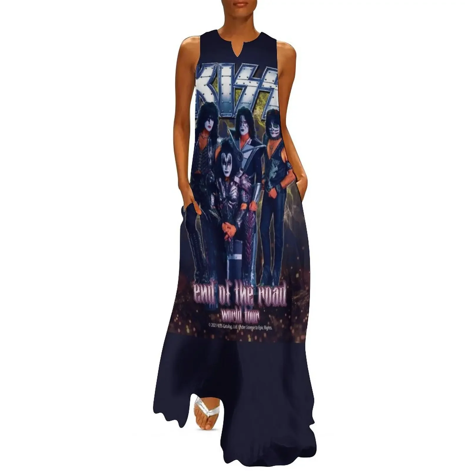 

KISS Band-End of the Road World Tour Long Dress Women's clothing dresses ladies 2025 summer dresses for womens Dress