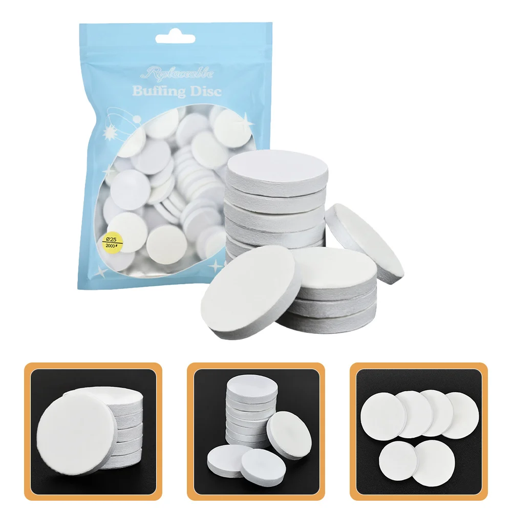 

50Pcs Nail Buffing Disc Self-Adhesive Polishing Grinding Slices Nail File Disc Manicure Pedicure Sanding Pads Replacement