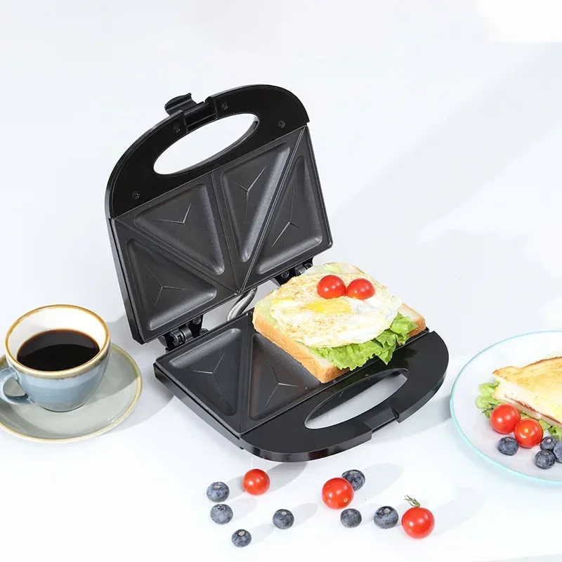 Electric Sandwich Maker Panini 650W Waffle Maker Cooking Kitchen Appliances Breakfast Waffles Machine Non-stick Iron Pan