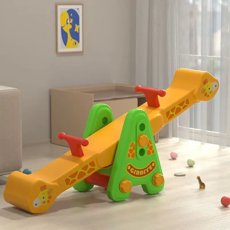 Children's double seesaw for babies, indoor rocking horse, kindergarten, plastic outdoor