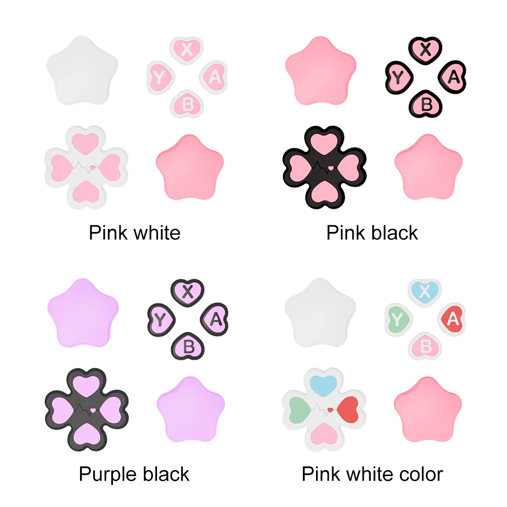 Tutup Tombol D-pad Lucu Stiker Tombol Kunci ABXY Silikon Penutup Pegangan Stik Jempol untuk Nintendo Switch2