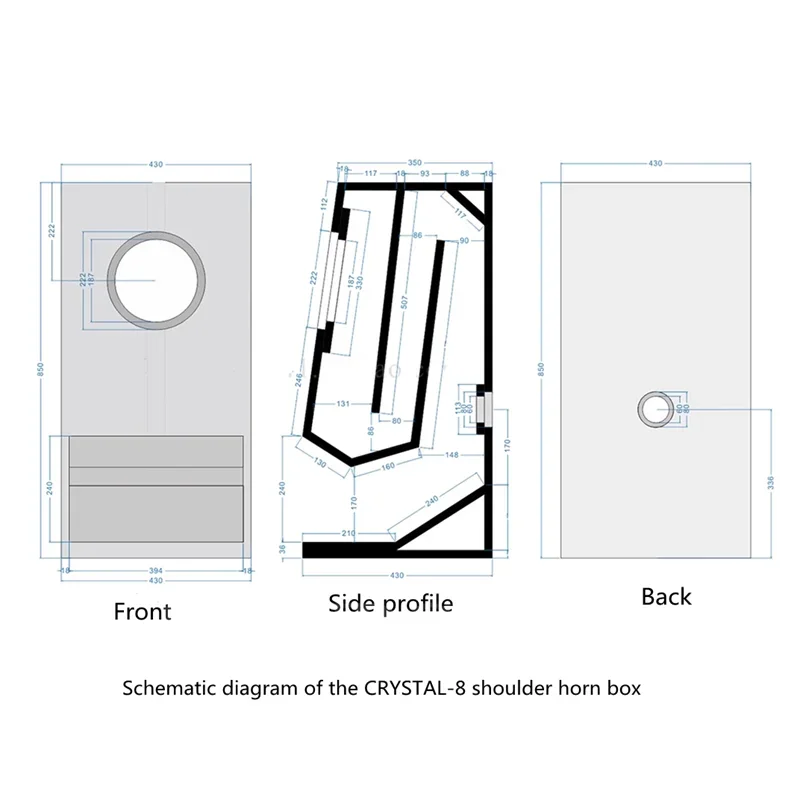LII AUDIO CRYSTAL- 8 مكبرات صوت كاملة التردد 8 بوصة 8ohm/50-80W وحدة (1 قطعة)