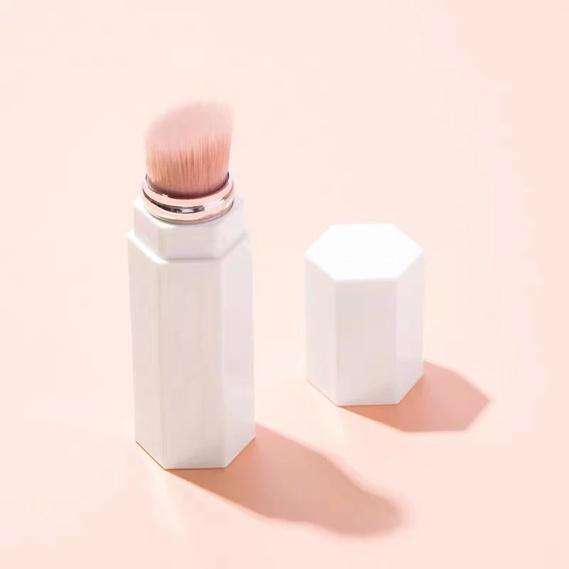 F130/140/150 Portable Loose Powder Brush Makeup Foundation Contour Make up Highlight Brush retractable with lid Magnetic metal