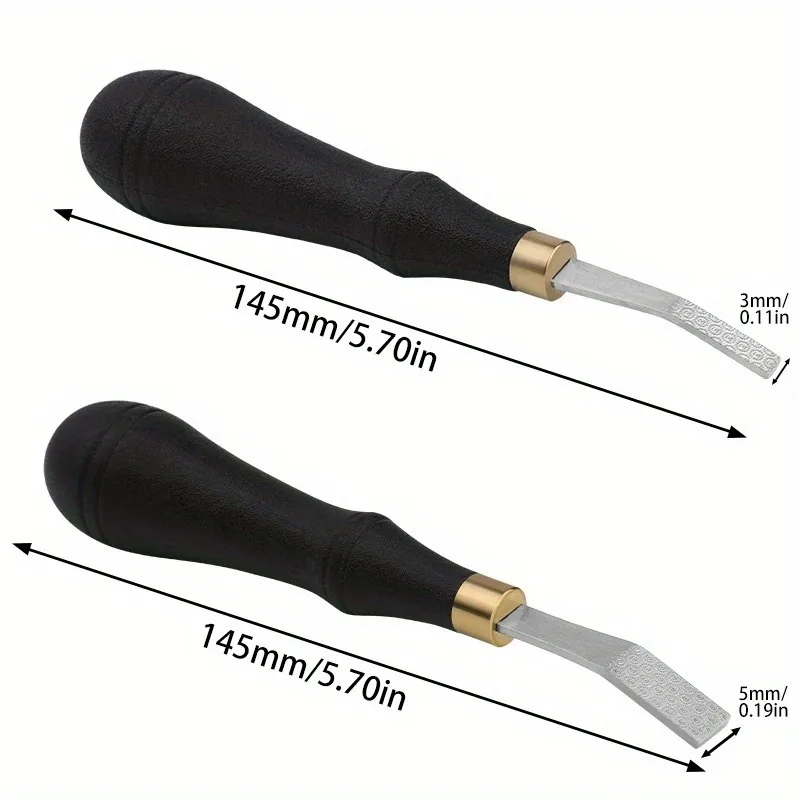 1PC Silicone Handle Rough File Leather Tool DIY Leather Surface Edge Treatment Polished Rough Sun Grain 3/5mm