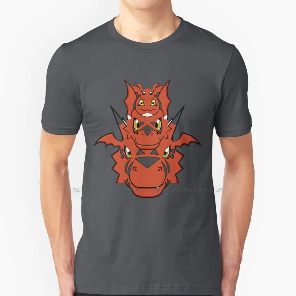 Jyarimon Gigimon Guilmon Growlmon Evolution 100% Cotton T Shirt Guilmon Digimon Tamers Renamon Terriermon Anime Digital