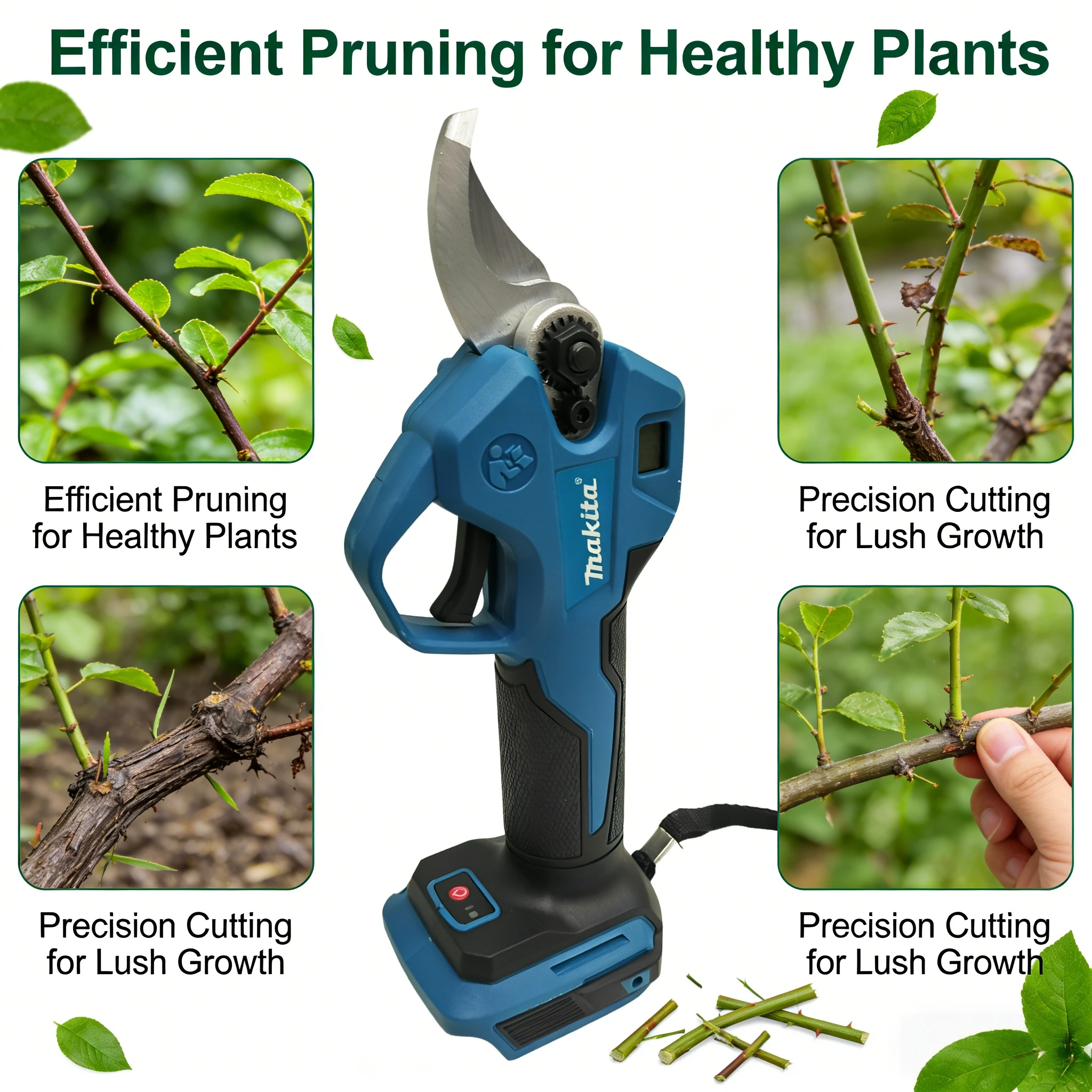 Pruning Shears - Makita 18V Brushless Cordless Electric Scissors,